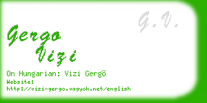 gergo vizi business card